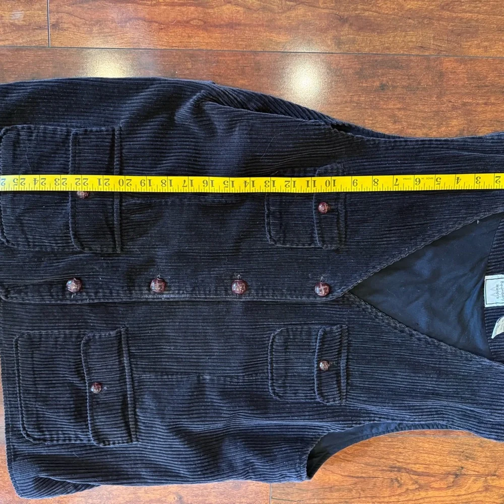 Vintage look Corduroy Vest Large Brown Retro 90s Utility Vest academic‎